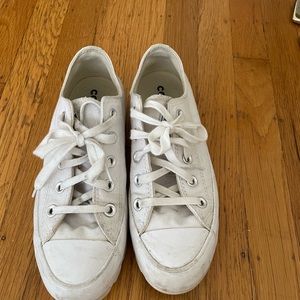 Lugged Platform White Converse Sneakers
